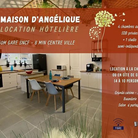La Maison D'Angelique - Colocation Hoteliere A 150M Gare Tgv- Grande Cuisine Equipee & Salon - Fibre - Netflix Niort Exterior foto