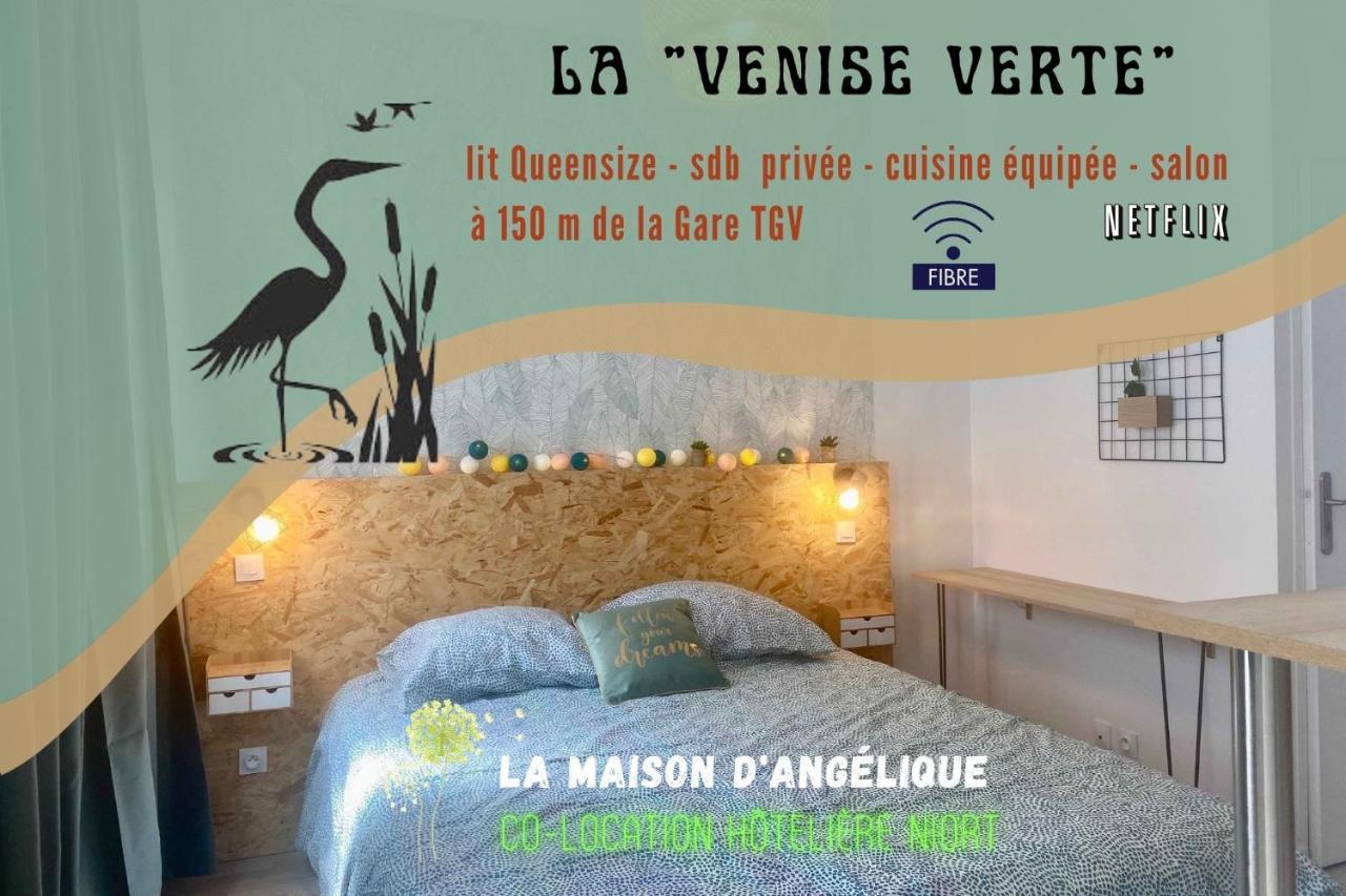 La Maison D'Angelique - Colocation Hoteliere A 150M Gare Tgv- Grande Cuisine Equipee & Salon - Fibre - Netflix Niort Cameră foto